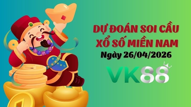 VK88 Dự Đoán Soi Cầu Xổ Số Miền Nam Ngày 26/04/2026 - Tìm Con Lô Chuẩn Nhất